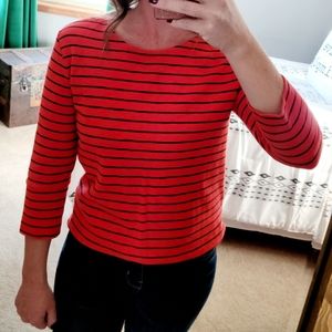 Merona 3/4 Sleeve Striped Tunic, Size Small